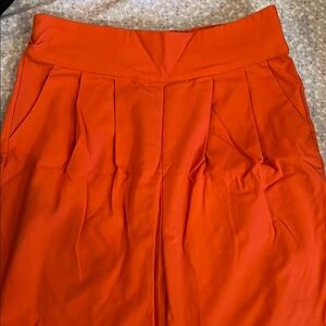 Bold Orange Wide-Leg Pants